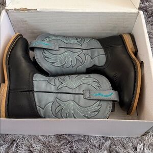 Kids Black and Gray Boots